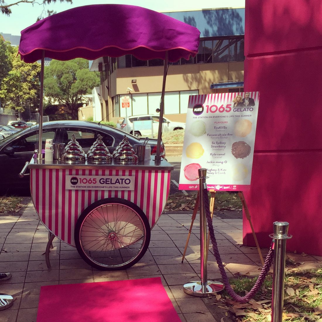 Gelato Cart marketing activation for Kiis 1065 FM in Sydney Gelato